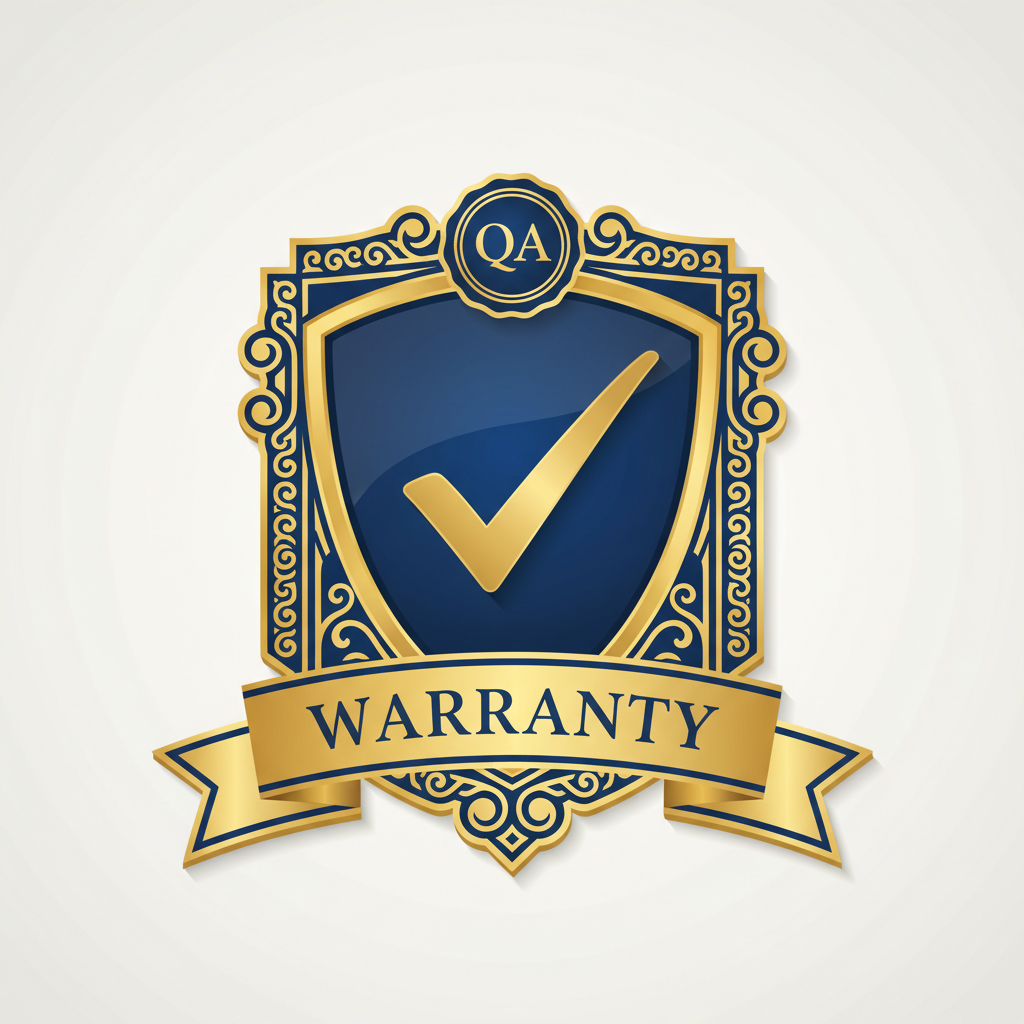 a normal and classic detailed logo of "warranty"